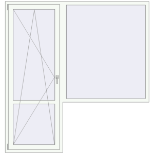 Cumpără Uși de balcon 2000x2100 mm BALCONY DOOR REHAU EURO 60 RAL 9016 Traffic white two-sided