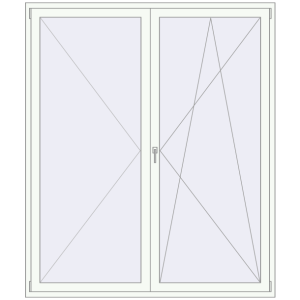 Cumpără Uși de balcon 1900x2240 mm BALCONY DOOR REHAU SYNEGO RAL 9016 Traffic white two-sided