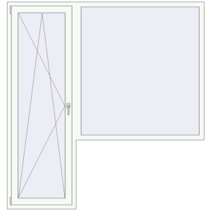 Cumpără Uși de balcon 2000x2100 mm BALCONY DOOR REHAU EURO 60 RAL 9016 Traffic white two-sided