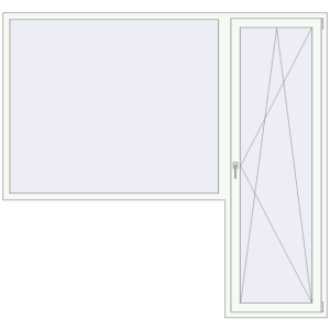 usa de balcon 2420x2280 - REHAU EURO-DESIGN 70 . Vedere din interior Cumpără Uși de balcon 2420x2280 mm BALCONY DOOR REHAU EURO 70 RAL 9016 Traffic white two-sided