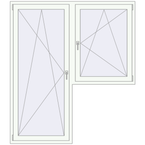 Cumpără Uși de balcon 1730x1970 mm BALCONY DOOR REHAU EURO 70 RAL 9016 Traffic white two-sided