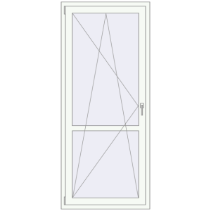 Cumpără Uși de balcon 880x2050 mm BALCONY DOOR REHAU EURO 70 RAL 9016 Traffic white two-sided