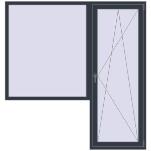 usa de balcon 2000x2100 - REHAU SYNEGO MD . Vedere din interior Cumpără Uși de balcon 2000x2100 mm BALCONY DOOR REHAU SYNEGO ANTHRACITE_GREY_STRUKTURAL two-sided