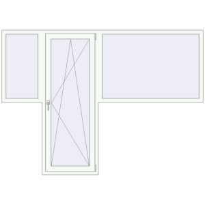 Cumpără Uși de balcon 2500x1800 mm BALCONY DOOR REHAU EURO 60 RAL 9016 Traffic white two-sided