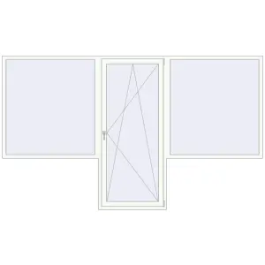 Cumpără Uși de balcon 3550x2100 mm BALCONY DOOR REHAU EURO 70 RAL 9016 Traffic white two-sided