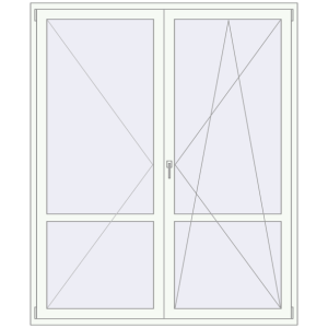 Cumpără Uși de balcon 1800x2170 mm BALCONY DOOR REHAU SYNEGO RAL 9016 Traffic white two-sided