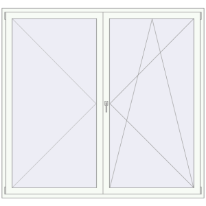 Cumpără Uși de balcon 2188x2050 mm BALCONY DOOR REHAU SYNEGO RAL 9016 Traffic white two-sided