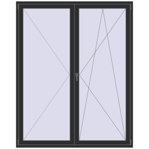 usa de balcon 1800x2250 - REHAU SYNEGO MD . Vedere din interior Cumpără Uși de balcon 1800x2250 mm BALCONY DOOR REHAU SYNEGO ANTHRACITE_GREY_GLATT two-sided