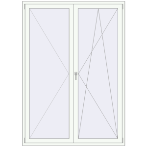 Cumpără Uși de balcon 1600x2250 mm BALCONY DOOR REHAU SYNEGO RAL 9016 Traffic white two-sided
