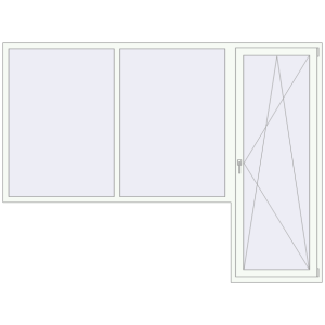 Cumpără Uși de balcon 2800x2100 mm BALCONY DOOR REHAU EURO 60 RAL 9016 Traffic white two-sided
