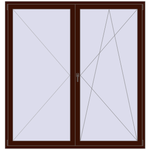 Cumpără Uși de balcon 2000x2100 mm BALCONY DOOR REHAU SYNEGO BLACK_CHERRY two-sided
