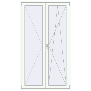 Cumpără Uși de balcon 1200x2100 mm BALCONY DOOR REHAU EURO 70 RAL 9016 Traffic white two-sided