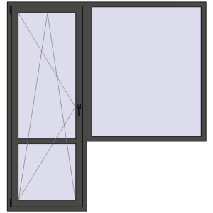 Cumpără Uși de balcon 2000x2100 mm BALCONY DOOR REHAU EURO 60 BASALT_GREY two-sided