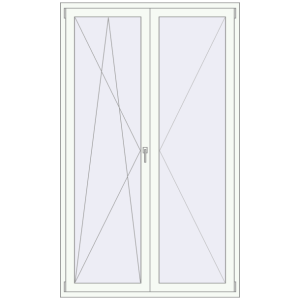 Cumpără Uși de balcon 1400x2300 mm BALCONY DOOR REHAU SYNEGO RAL 9016 Traffic white two-sided