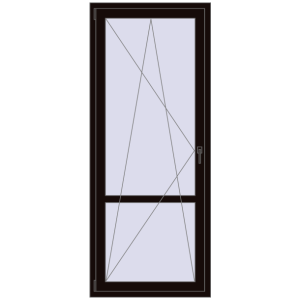 Cumpără Uși de balcon 860x2100 mm BALCONY DOOR REHAU EURO 70 BLACK_BROWN two-sided