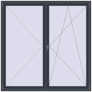 Cumpără Uși de balcon 2000x2000 mm BALCONY DOOR REHAU EURO 60 ANTHRACITE_GREY_STRUKTURAL two-sided