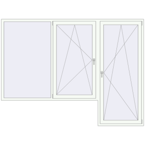 Cumpără Uși de balcon 2800x2100 mm BALCONY DOOR REHAU EURO 60 RAL 9016 Traffic white two-sided