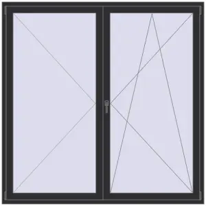 Cumpără Uși de balcon 2000x2000 mm BALCONY DOOR REHAU EURO 60 ANTHRACITE_GREY_GLATT two-sided