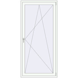 Cumpără Uși de balcon 980x2100 mm BALCONY DOOR REHAU SYNEGO RAL 9016 Traffic white two-sided