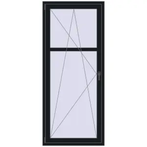Cumpără Uși de balcon 900x2100 mm BALCONY DOOR REHAU EURO 70 BLACK_COOL_110L-2 two-sided