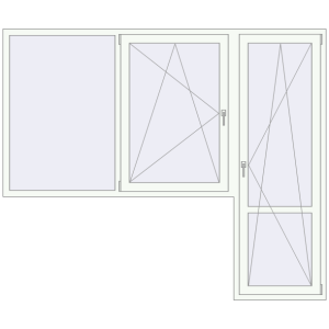 Cumpără Uși de balcon 2500x2100 mm BALCONY DOOR REHAU SYNEGO RAL 9016 Traffic white two-sided