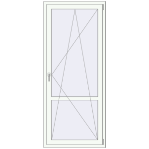 Cumpără Uși de balcon 900x2100 mm BALCONY DOOR REHAU EURO 60 RAL 9016 Traffic white two-sided