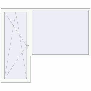 Cumpără Uși de balcon 2722x2250 mm BALCONY DOOR REHAU EURO 70 RAL 9016 Traffic white two-sided