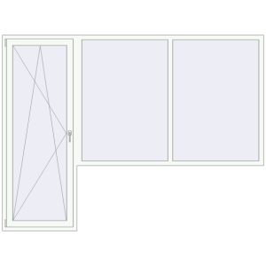Cumpără Uși de balcon 2800x2100 mm BALCONY DOOR REHAU SYNEGO RAL 9016 Traffic white two-sided