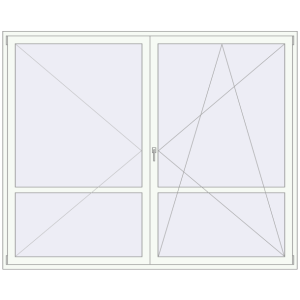 Cumpără Uși de balcon 2600x2100 mm BALCONY DOOR REHAU SYNEGO RAL 9016 Traffic white two-sided