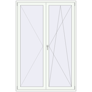 Cumpără Uși de balcon 1500x2250 mm BALCONY DOOR REHAU SYNEGO RAL 9016 Traffic white two-sided