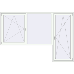 Cumpără Uși de balcon 2800x1900 mm BALCONY DOOR REHAU EURO 70 RAL 9016 Traffic white two-sided