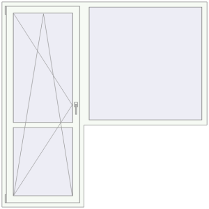 Cumpără Uși de balcon 2000x2000 mm BALCONY DOOR REHAU SYNEGO RAL 9016 Traffic white two-sided