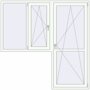 Cumpără Uși de balcon 2000x2000 mm BALCONY DOOR REHAU EURO 70 RAL 9016 Traffic white two-sided