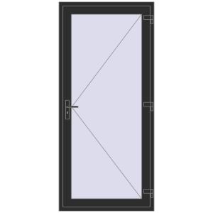 Cumpără Uși de intrare 1000x2200 mm REHAU EURO 60 BLACK_STRUCTURAL two-sided