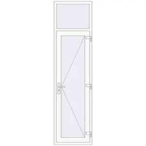 Cumpără Uși de intrare 690x2600 mm REHAU EURO 60 RAL 9016 Traffic white two-sided