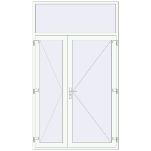 Cumpără Uși de intrare 1600x2766 mm REHAU EURO 60 RAL 9016 Traffic white two-sided
