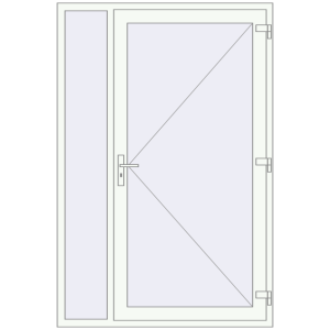 Cumpără Uși de intrare 1400x2100 mm DOOR ALU STANDARD 72 RAL 9016 Traffic white two-sided