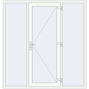 Cumpără Uși de intrare 2000x2100 mm REHAU EURO 60 RAL 9016 Traffic white two-sided