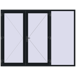 usa de intrare 2697x2047 - REHAU Brillant-Design . Vedere din interior Cumpără Uși de intrare 2697x2047 mm OPTIMUM REHAU BRILLANT BLACK_COOL_110L-2 two-sided