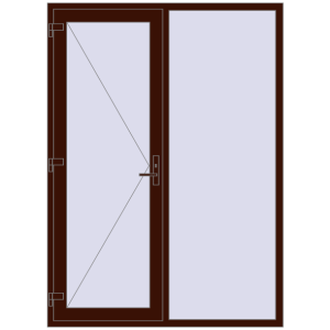 Cumpără Uși de intrare 1600x2200 mm REHAU EURO 60 BLACK_CHERRY two-sided