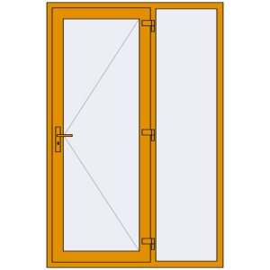 Cumpără Uși de intrare 1400x2100 mm DOOR ALU STANDARD 72 RAL 1006 Maize yellow two-sided
