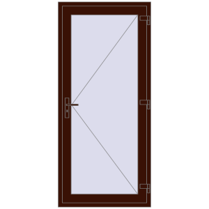 Cumpără Uși de intrare 900x2100 mm REHAU EURO 60 BLACK_CHERRY two-sided