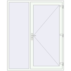 usa de intrare 1700x2100 - REHAU Brillant-Design . Vedere din interior Cumpără Uși de intrare 1700x2100 mm OPTIMUM REHAU BRILLANT RAL 9016 Traffic white two-sided