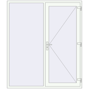 Cumpără Uși de intrare 1800x2100 mm REHAU BRILLANT BUSINESS RAL 9016 Traffic white two-sided