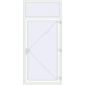 Cumpără Uși de intrare 1200x2650 mm DOOR ALU STANDARD 72 RAL 9016 Traffic white two-sided