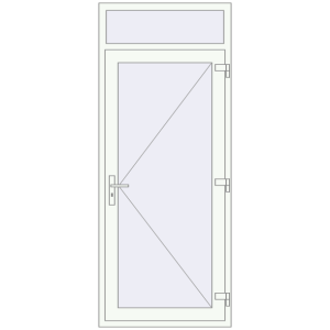 Cumpără Uși de intrare 900x2200 mm REHAU EURO 60 RAL 9016 Traffic white two-sided