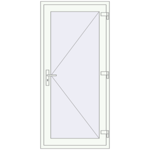 Cumpără Uși de intrare 900x1900 mm REHAU EURO 60 RAL 9016 Traffic white two-sided