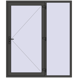 Cumpără Uși de intrare 1800x2100 mm ENERGY-SAVING REHAU SYNEGO BASALT_GREY two-sided