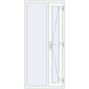 Cumpără Uși de intrare 950x2100 mm DOOR ALU STANDARD 72 RAL 9016 Traffic white two-sided