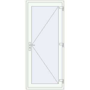 Cumpără Uși de intrare 900x2050 mm REHAU EURO 60 RAL 9016 Traffic white two-sided